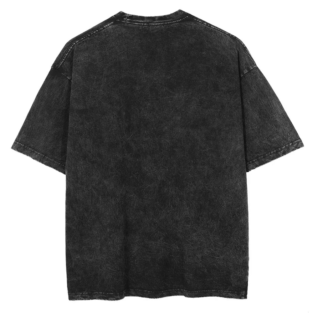 "DEMONIC" - Kaf-Hib - Monster #8 Anime Vintage / Acid Washed Oversized T-Shirt - ITX WEARS