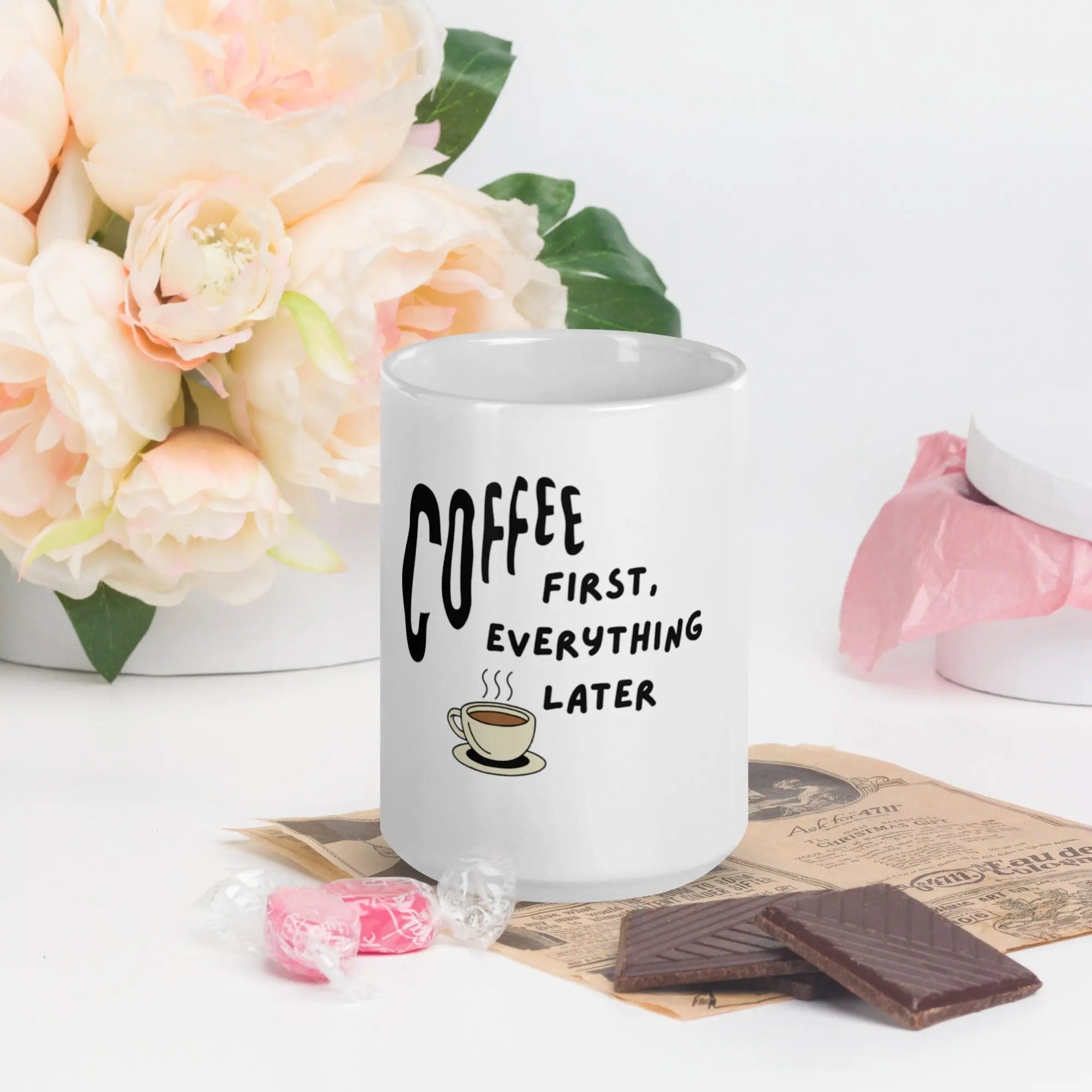Coffee First, Everything Later – Premium Ceramic Coffee Mug USA - itx wears