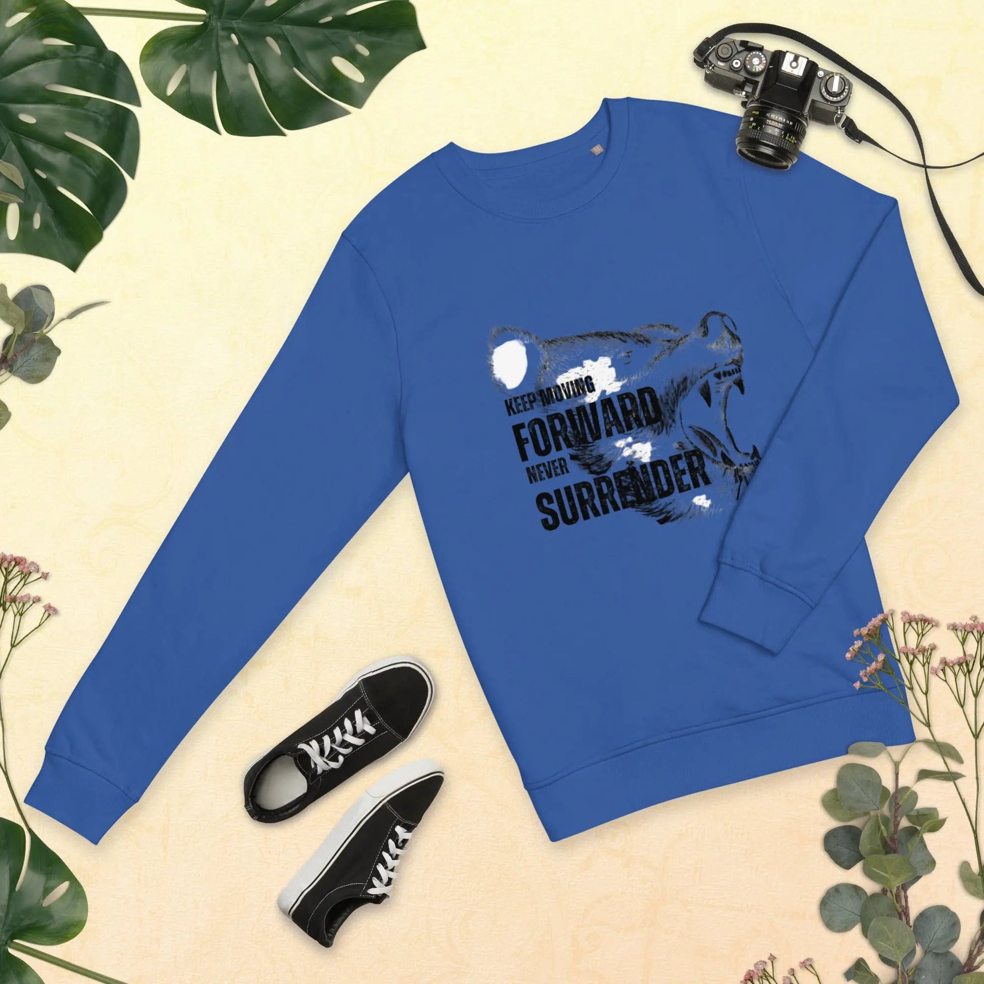 Keep Moving Forward – Never Surrender | Motivational Gym Shirt (Unisex Organic Sweatshirt) - itx wears