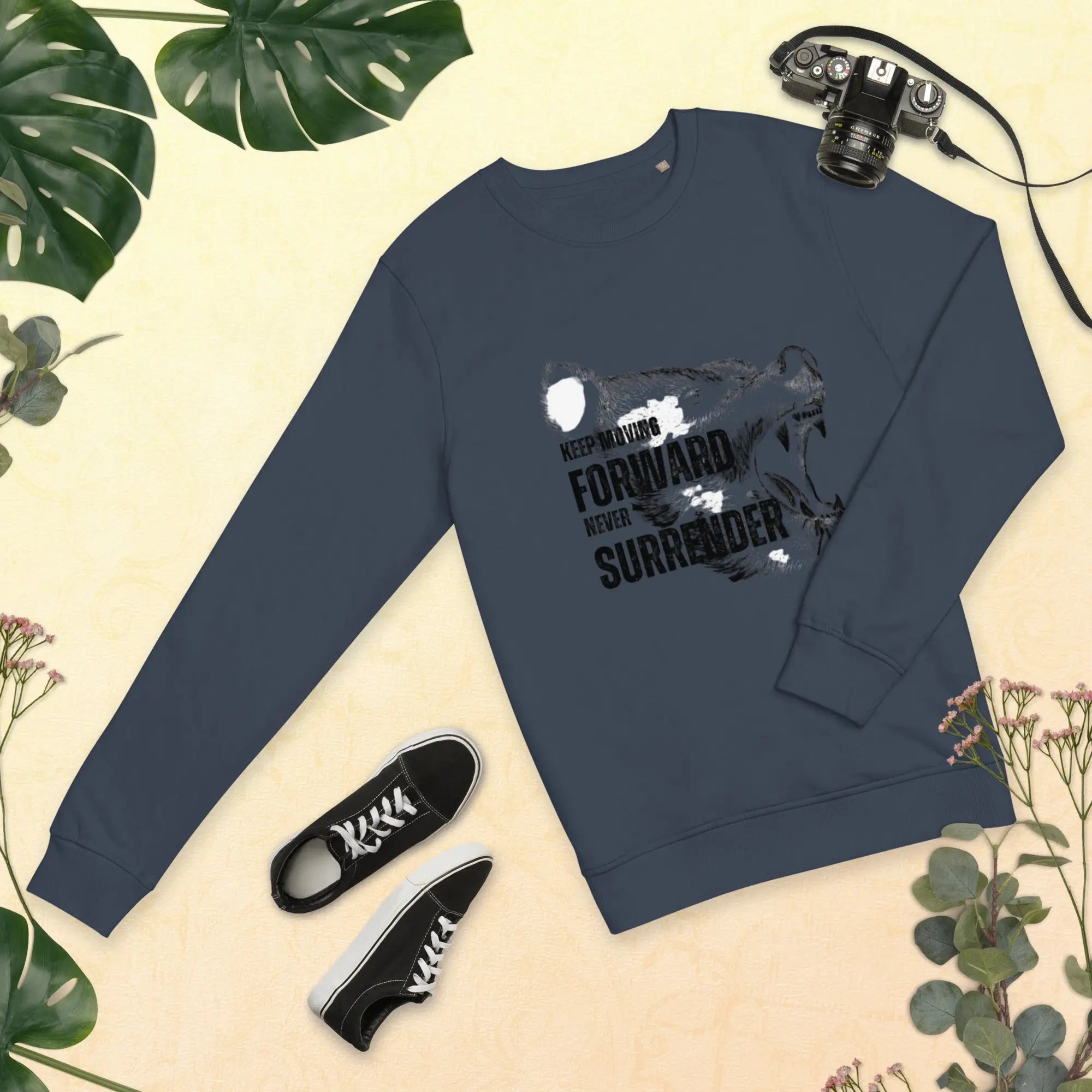 Keep Moving Forward – Never Surrender | Motivational Gym Shirt (Unisex Organic Sweatshirt) - itx wears