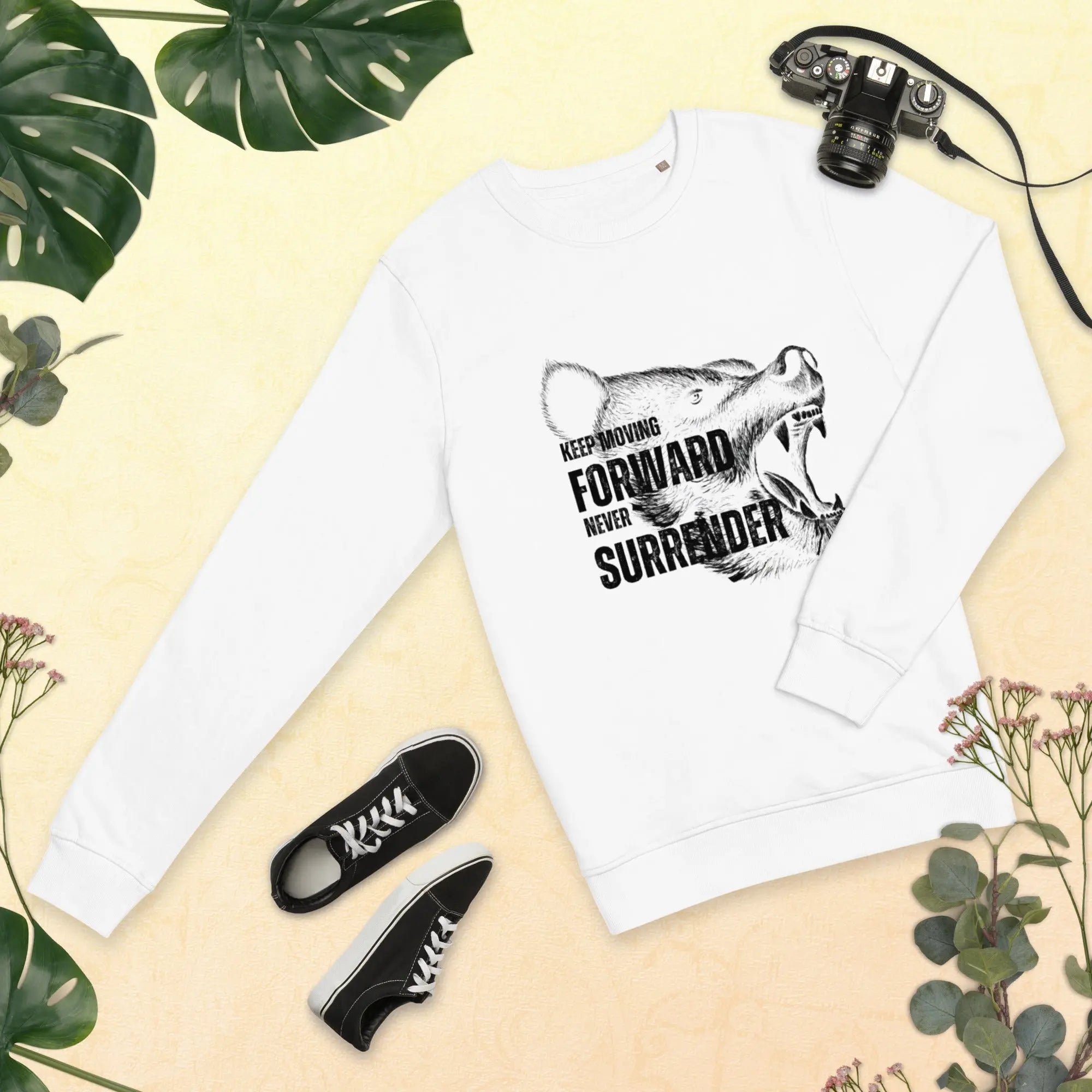 Keep Moving Forward – Never Surrender | Motivational Gym Shirt (Unisex Organic Sweatshirt) - itx wears