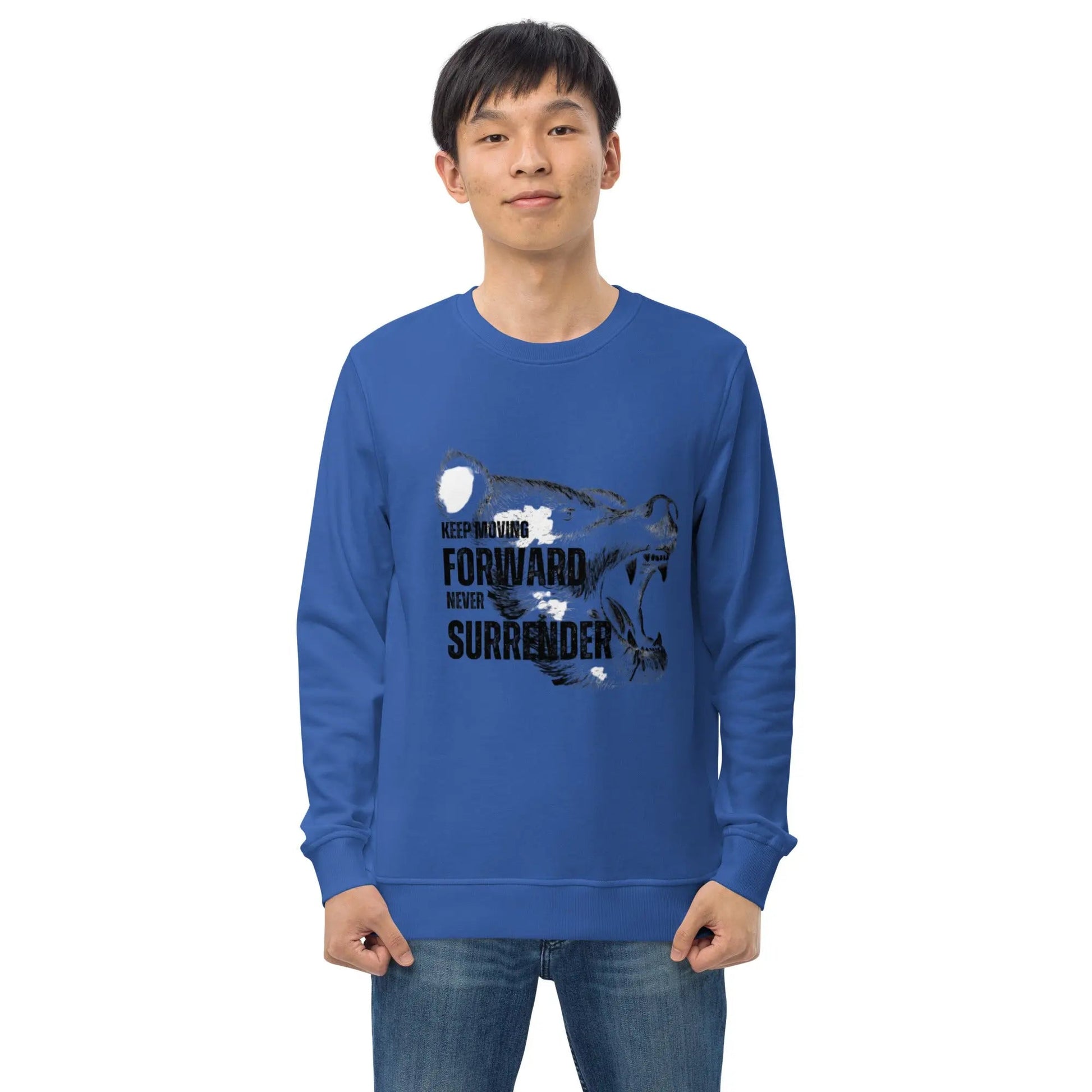 Keep Moving Forward – Never Surrender | Motivational Gym Shirt (Unisex Organic Sweatshirt) - itx wears