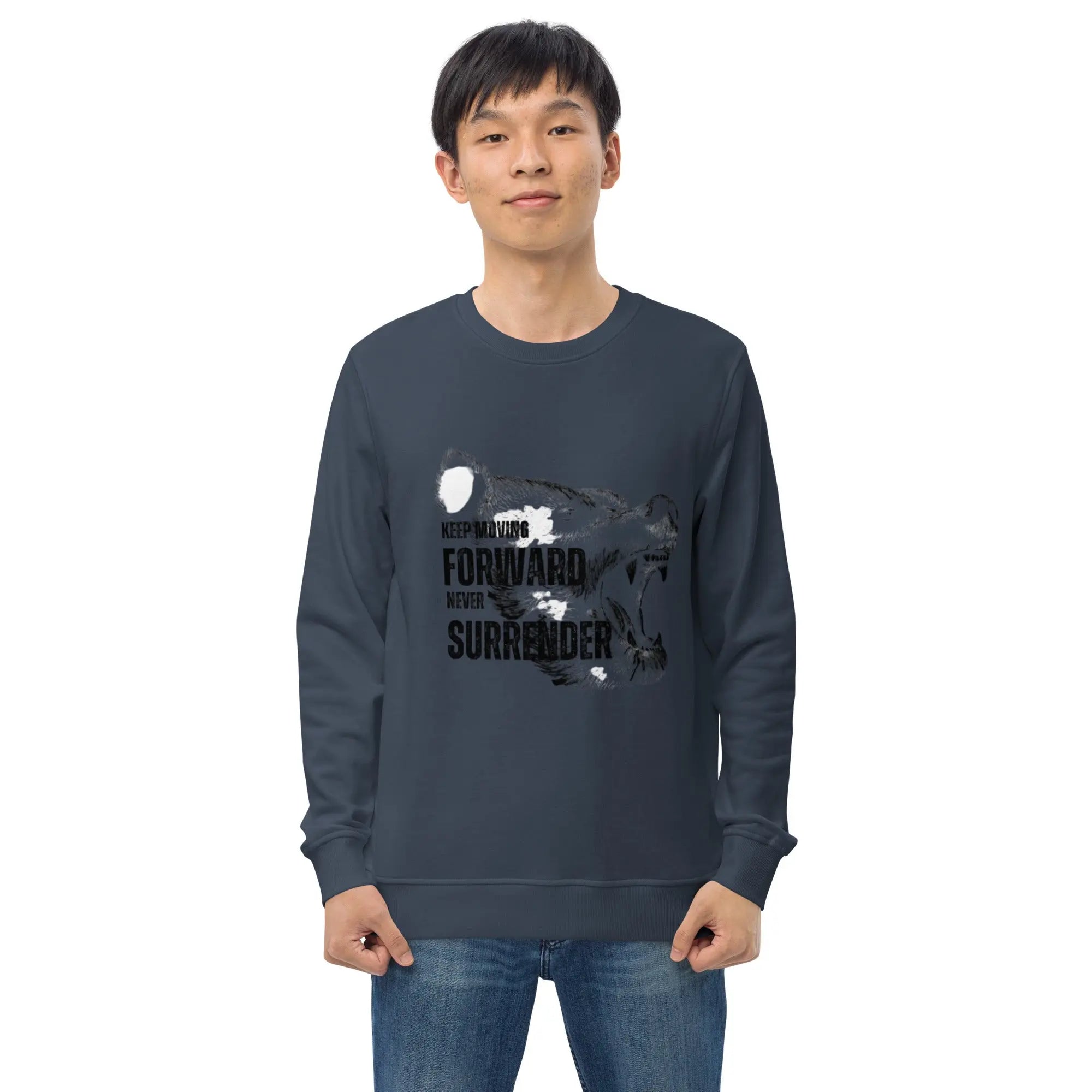 Keep Moving Forward – Never Surrender | Motivational Gym Shirt (Unisex Organic Sweatshirt) - itx wears