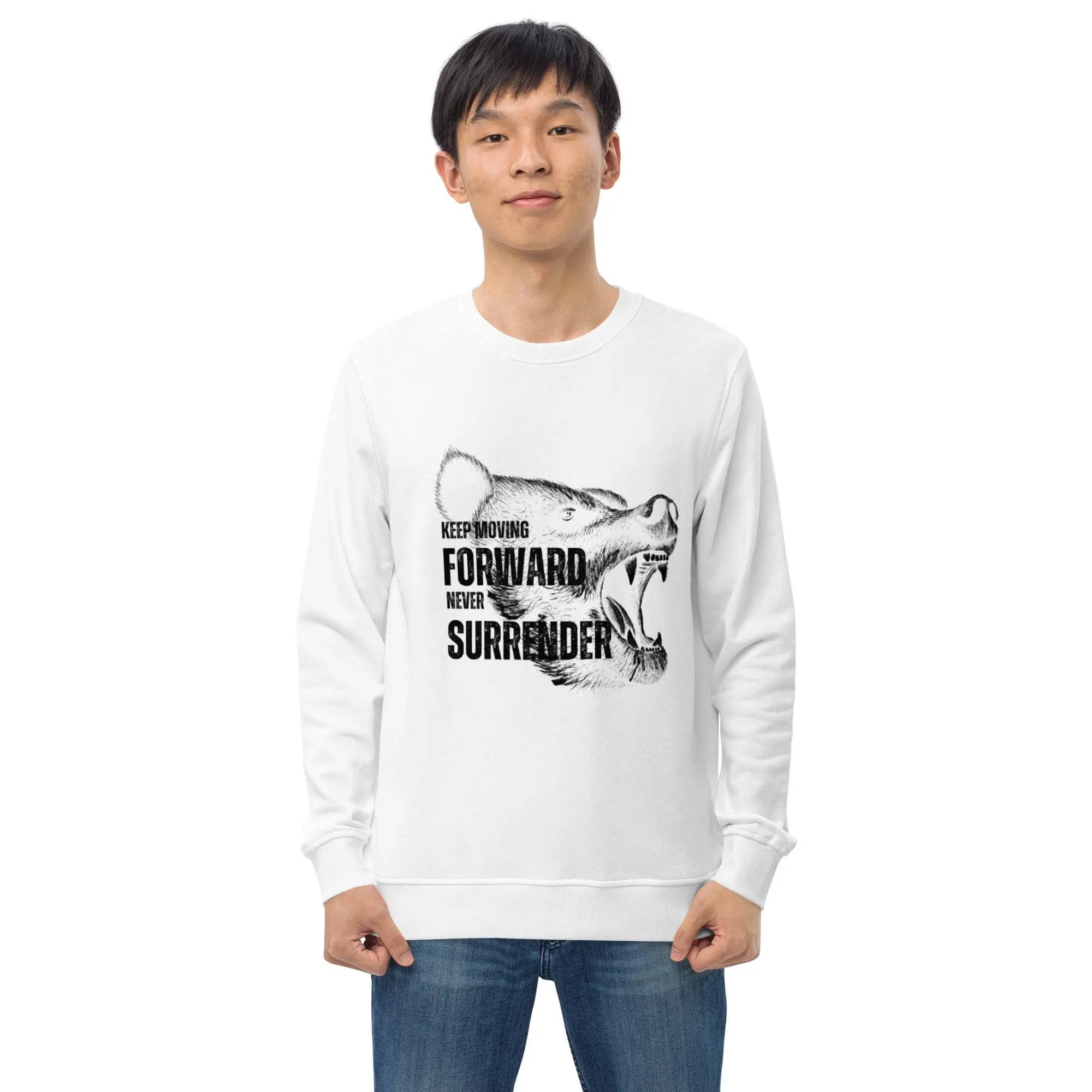 Keep Moving Forward – Never Surrender | Motivational Gym Shirt (Unisex Organic Sweatshirt) - itx wears1621243260e1af0c20-2